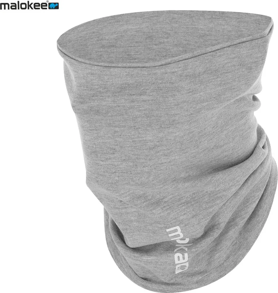 Écharpe Tube de Randonnée Grise - Coton Thermoactif Chauffe-Cou Homme/Femme