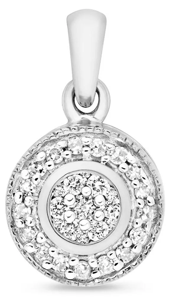 Pendentif Diamant Durable TRS158579KW : Or Blanc Hypoallergénique et Brillant