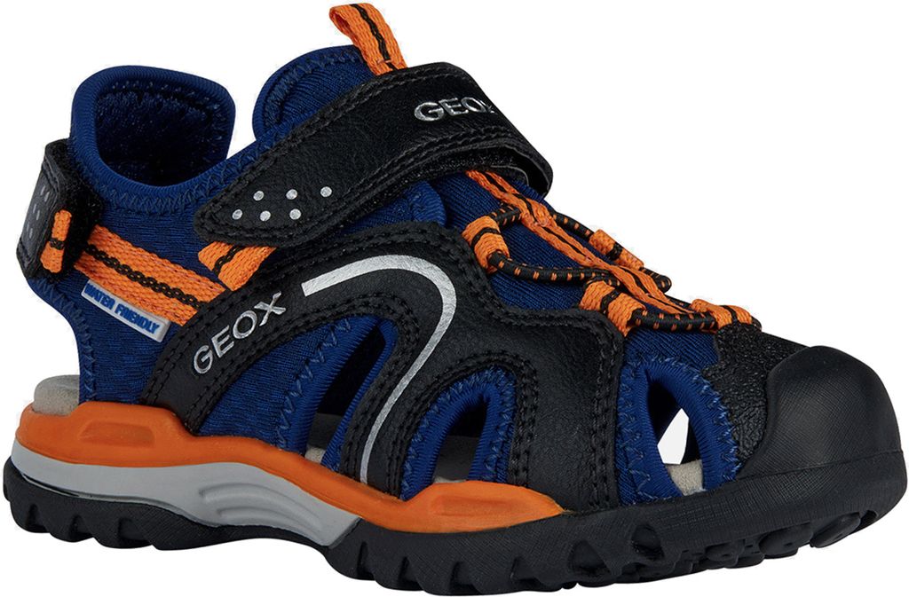 GEOX Sandalen BOREALIS, Glattleder, Blau, Kinder