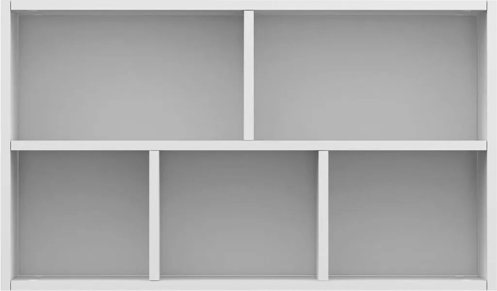 Meuble Rangement Entrée Blanc 50x80 cm - Buffet Bas Bois Compact - 9