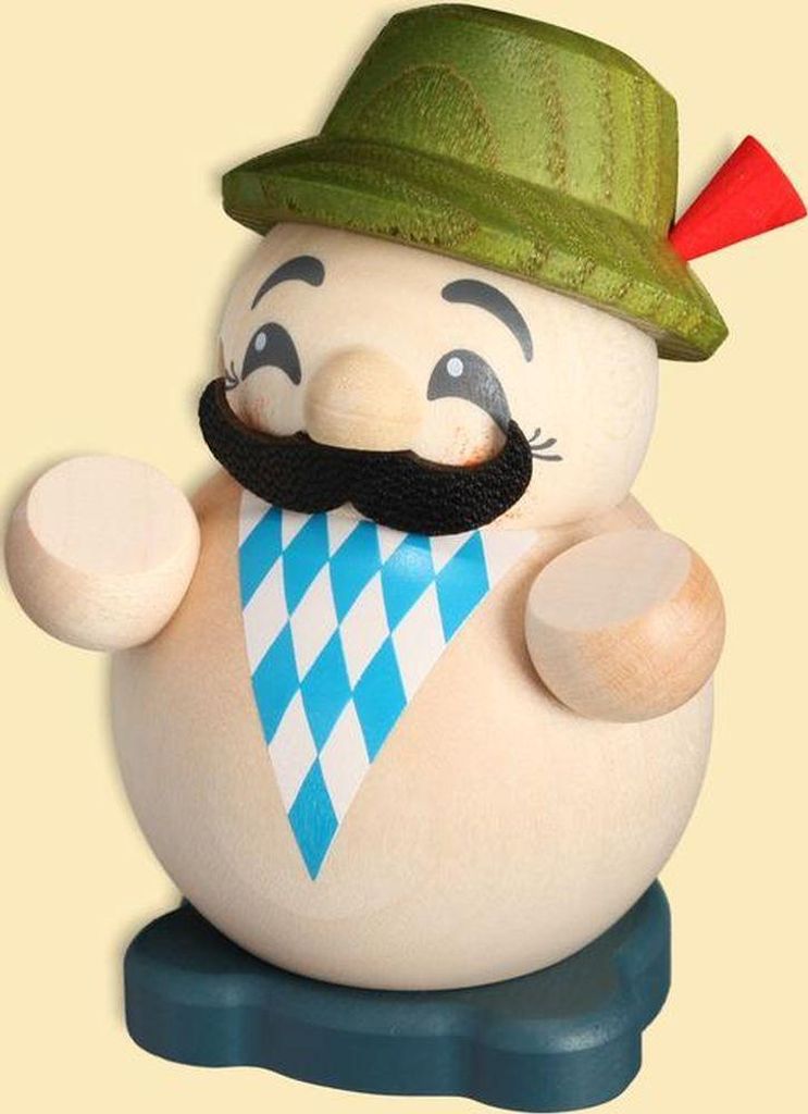 Räuchermann Bayer - Kugelräucherfigur (9cm) von Seiffener Volkskunst