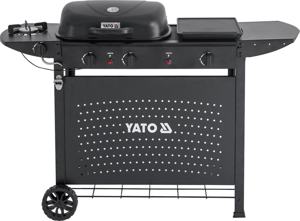 Gasgrill 5kW, 2+2 Brenner, Stahl 28,5 x 50 x 92,8 cm