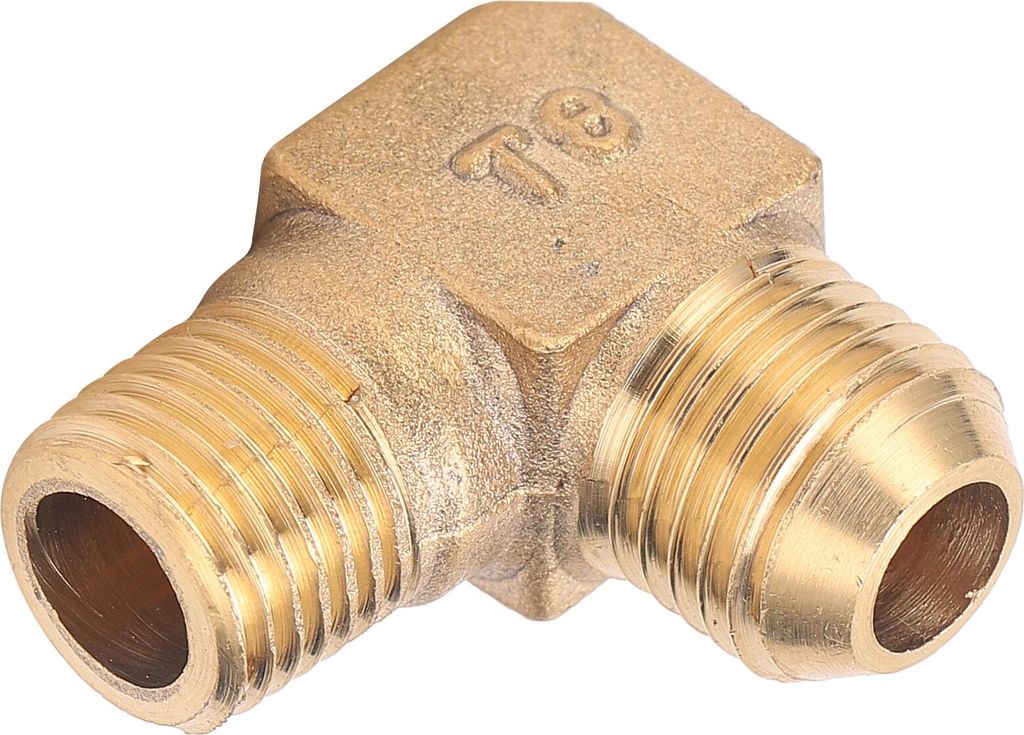 Rechtwinkliges Winkelstück Messing Material Luftkompressor 90 Anschluss mit Gewinde Adapter 13 x 14mm