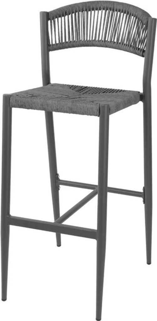 Bolero Eden PE Twist Rattan Outdoor Barhocker Charcoal (2 Stück)