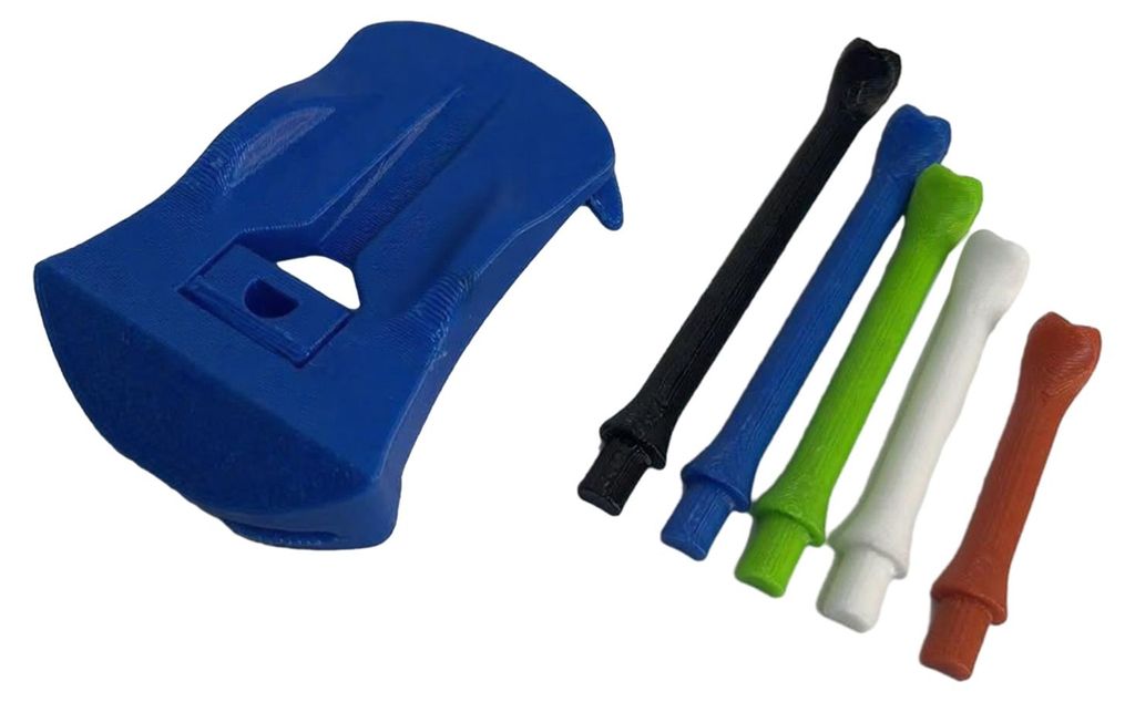 3D-gedruckter Golf-Teehalter mit 5 Tees, Kunstrasen-Teeständer für Outdoor- und Indoor-Driving-Range, Heimtraining, Golfsimulator, klappbarer Kun...