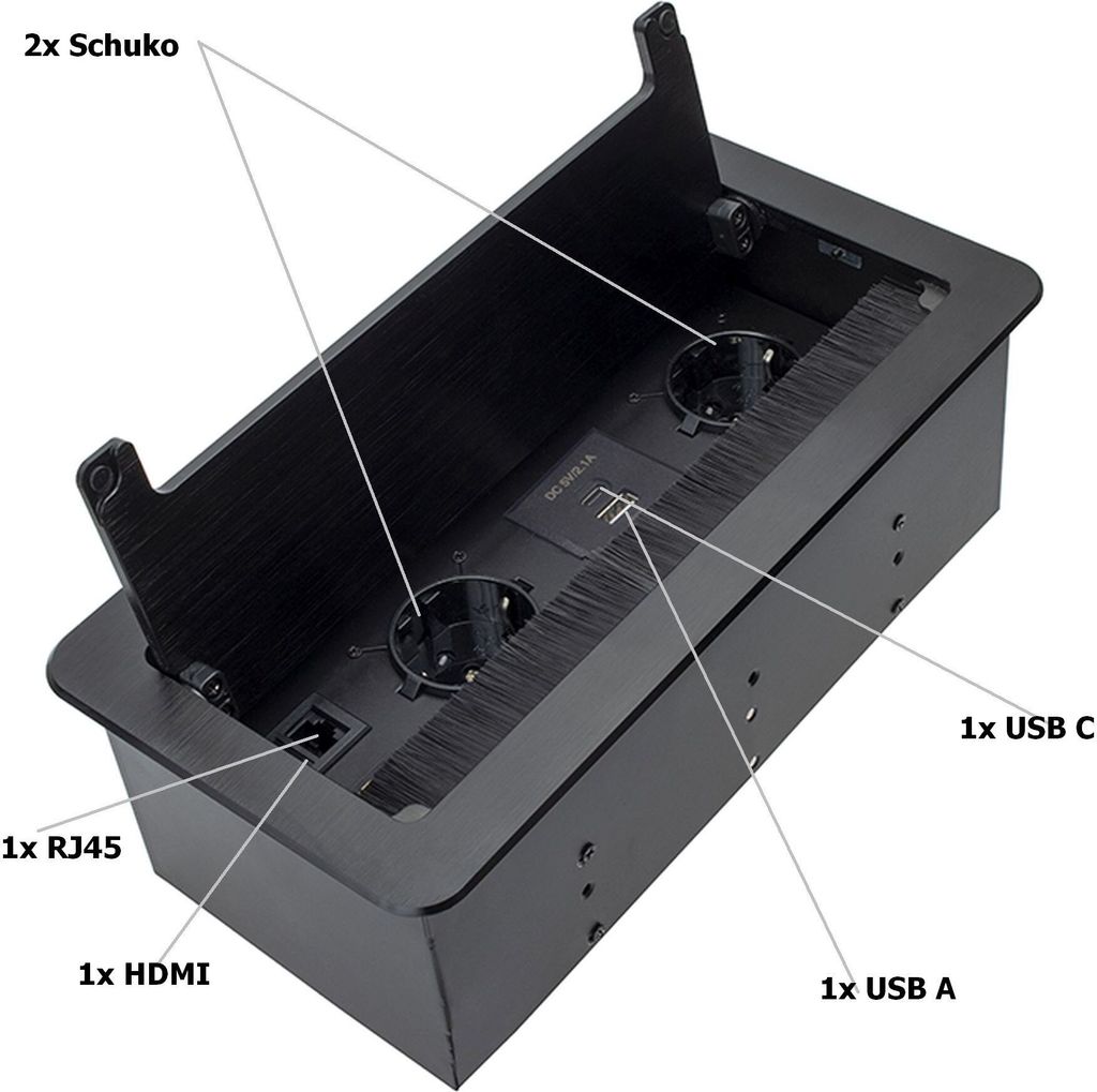 DesignLight INBOX-CZ-DE-3,0-02 INBOX Möbel-Einbausteckdose Produktbild 