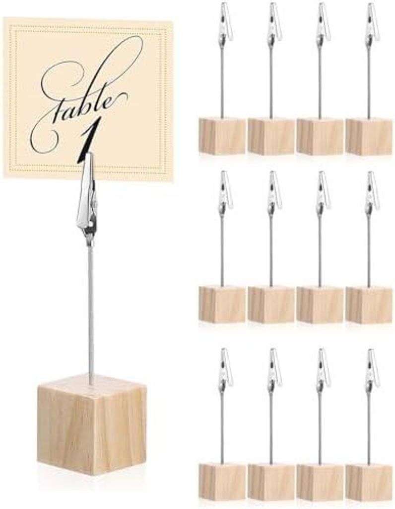 24PCS Fotohalter mit Klammern,Memo Clip Halter St?nder,Notizhalter,Fotost?nder,Fotoaufsteller,Kartenhalter Tisch,Zettelhalter,Postkartenhalter,Foto...