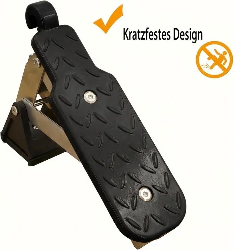 Premium Autotürstufe Schwarz - 24x7cm Verstellbar Produktbild 