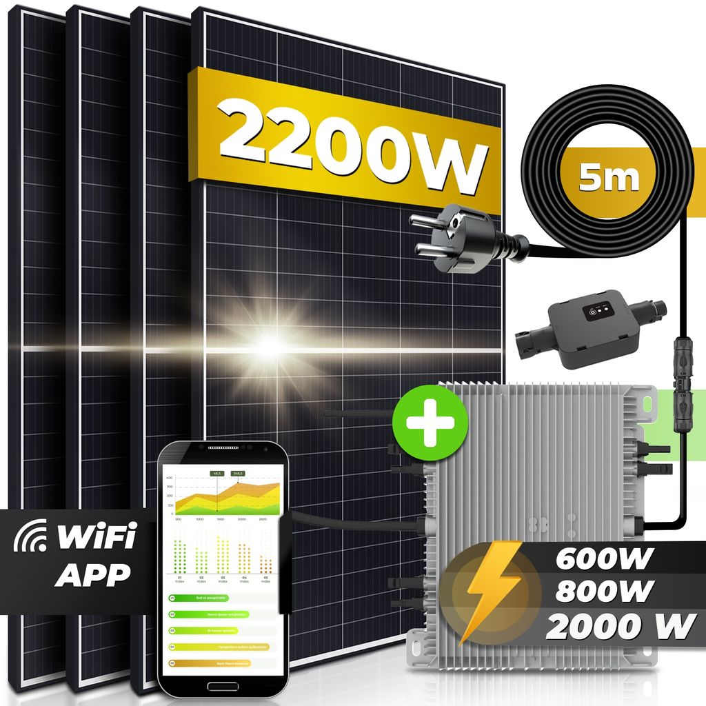 Solaranlage Balkonkraftwerk Set 2200 W /