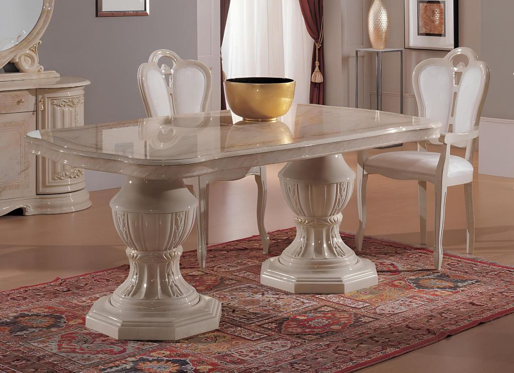 Luxus Esstisch Tisch Tische Design Möbel Oval Italienische Möbel Holz Esstische