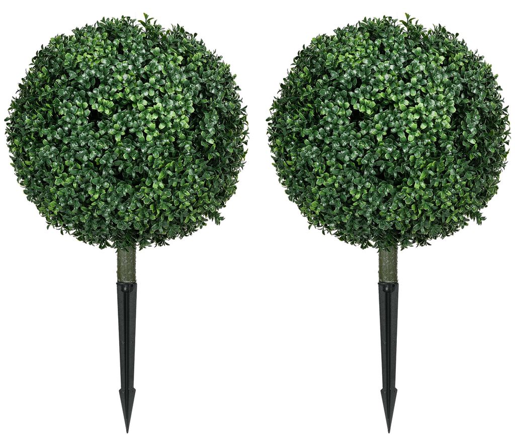 HOMCOM, set van 2 kunstplanten, grote buxus, 70 cm, Productafbeelding 