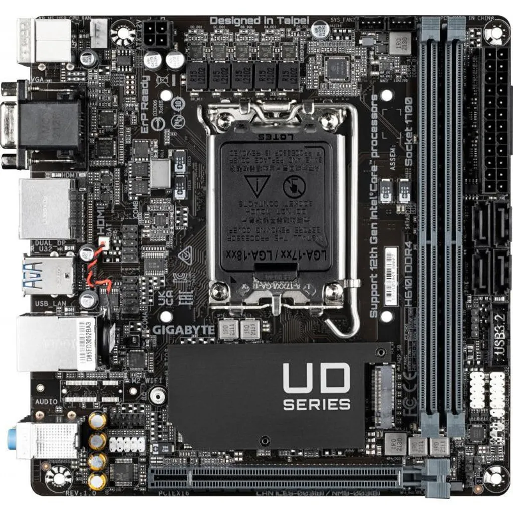 Carte mère Mini-ITX Intel H610 GIGABYTE H610I DDR4 pour PC compact - 11