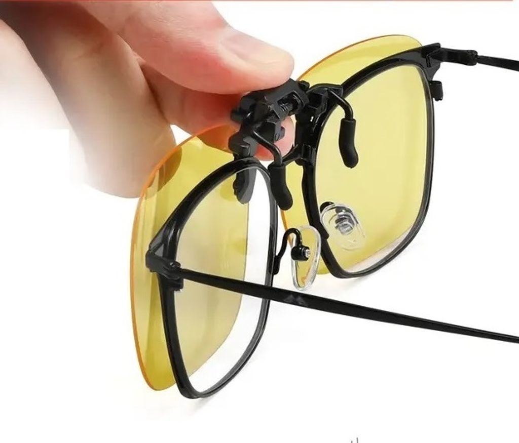 GKA Überbrille Aufsatz Clip on Nachtfahrbrille Gelbbrille Produktbild 3