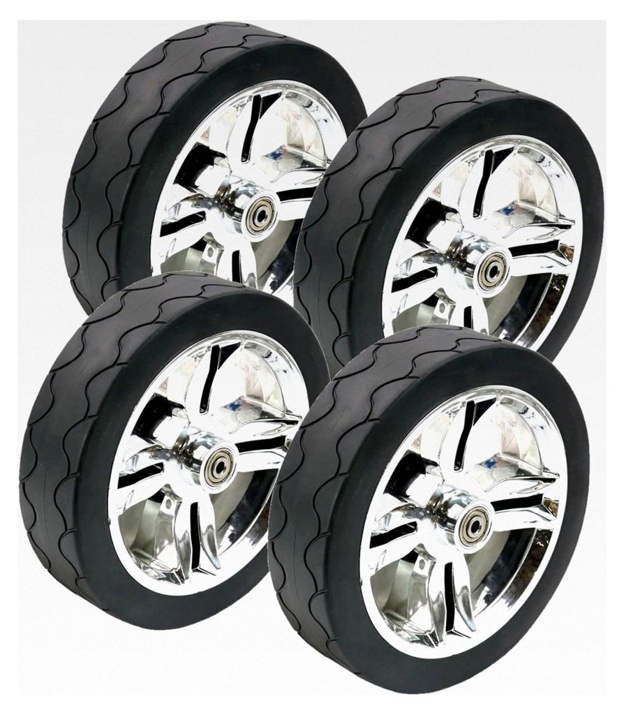 4 Ersatzräder 19 cm Ø, 5 cm breit für Bollerwagen verschiedener Hersteller