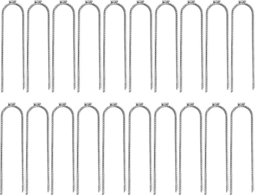 U-Profil Bodenanker 20 Stk. 30 cm verzinkter Stahl Zelthering U-Hering Camping Hering stabil sturmfest Erdnagel Erdanker für Zelt Bodenplane Vorze...