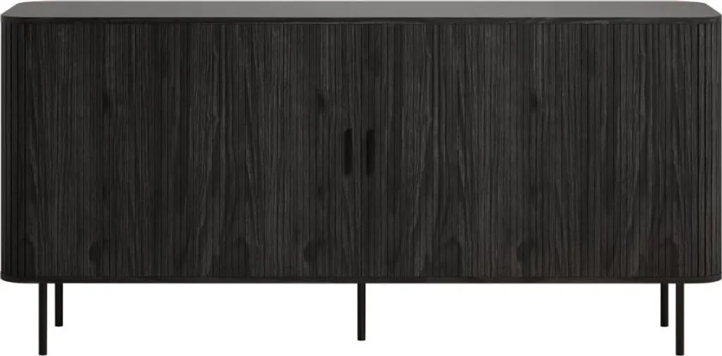 Buffet Ronin 2 Portes à Persiennes Reproduction Cendre Noir Design Chic