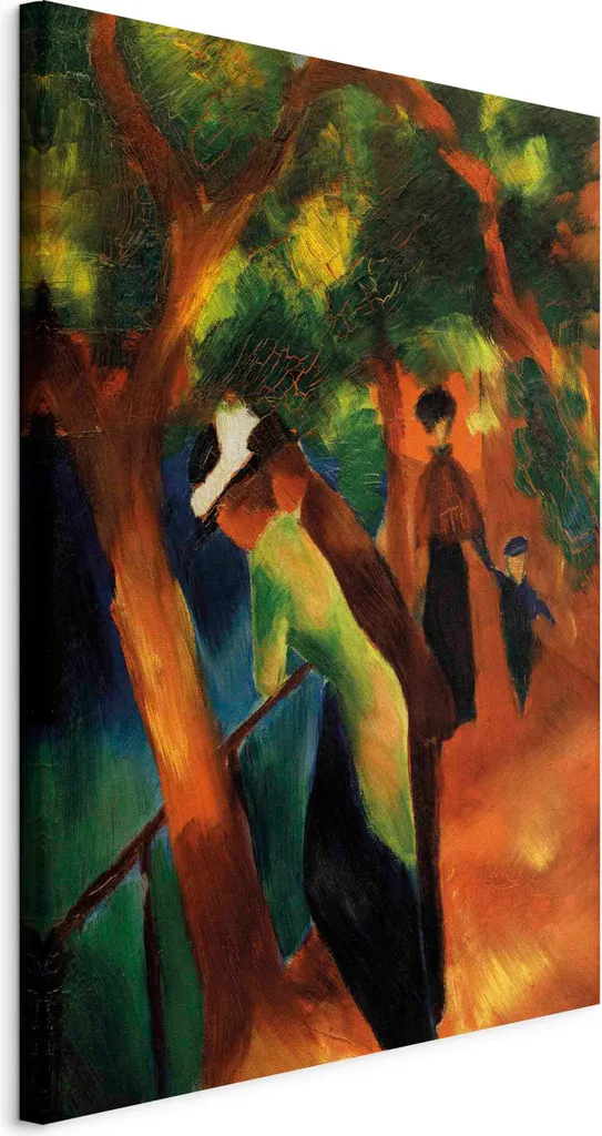 Riproduzione d'Arte August Macke 80x120 cm - Quadro TNT l-F-13209-b-a