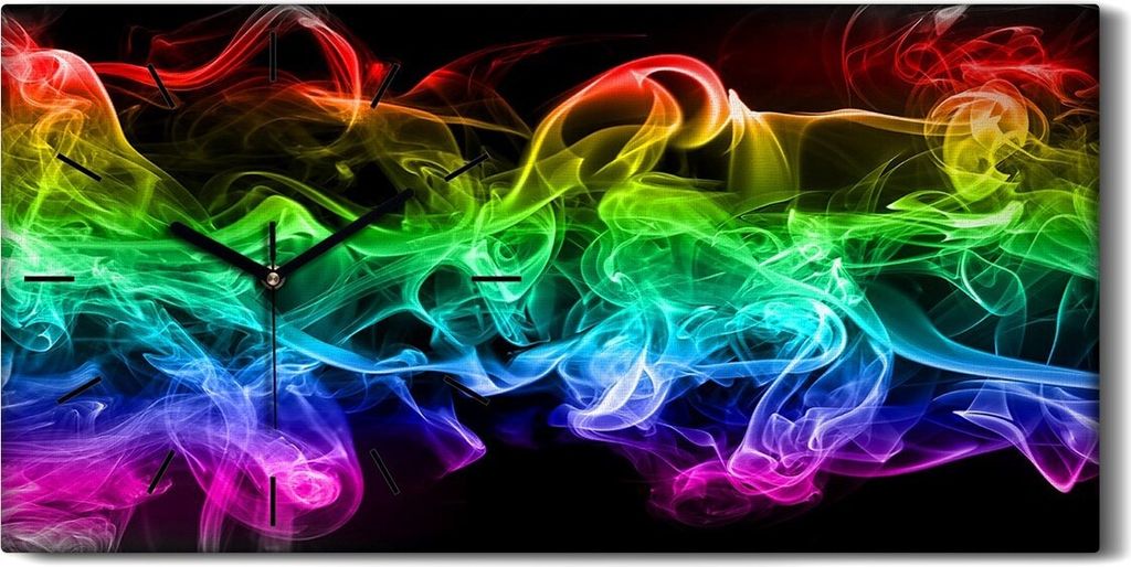 Wandkunst Leinwand Bild Uhr Geräuschlos Kunstdruck 60x30 Produktbild 