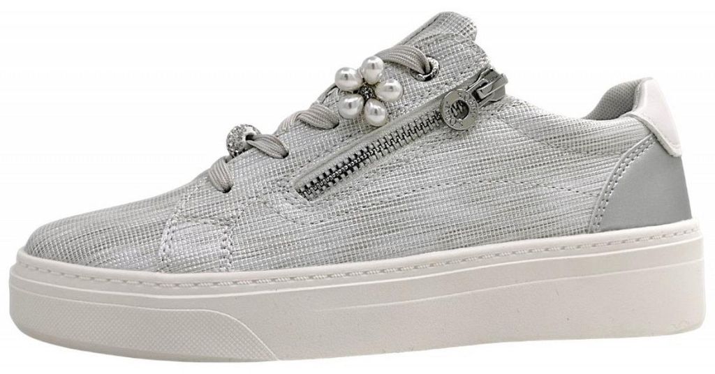 s.Oliver Damenschuhe Schnürschuhe Sportive Silber Freizeit, Schuhgröße:40 EU
