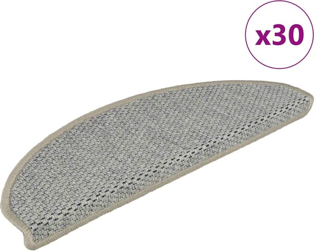 Stufenmatten Selbstklebend Sisal-Optik 30Stk 65x21x4cm Hellgrün