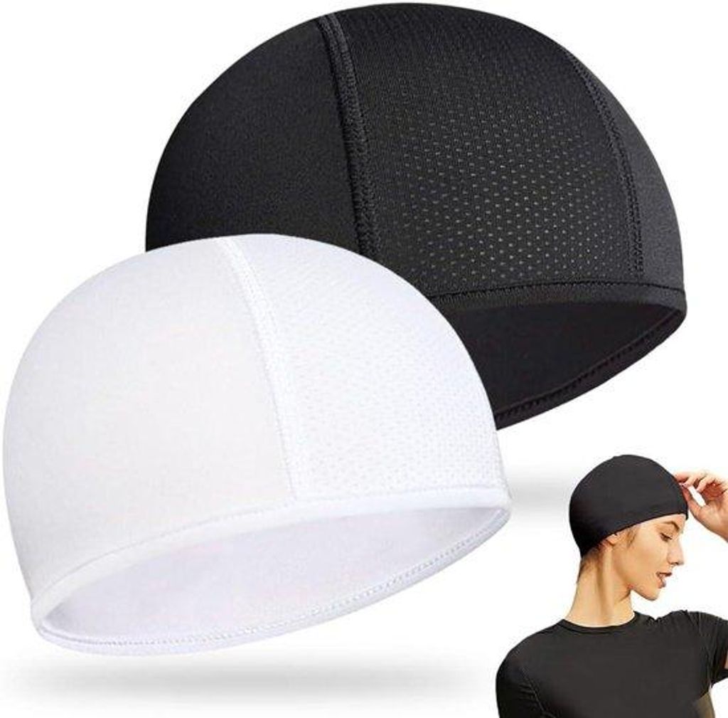 Breitkopf - 2 Stücke Fahrradhelm für Herren, weiß, atmungsaktiv