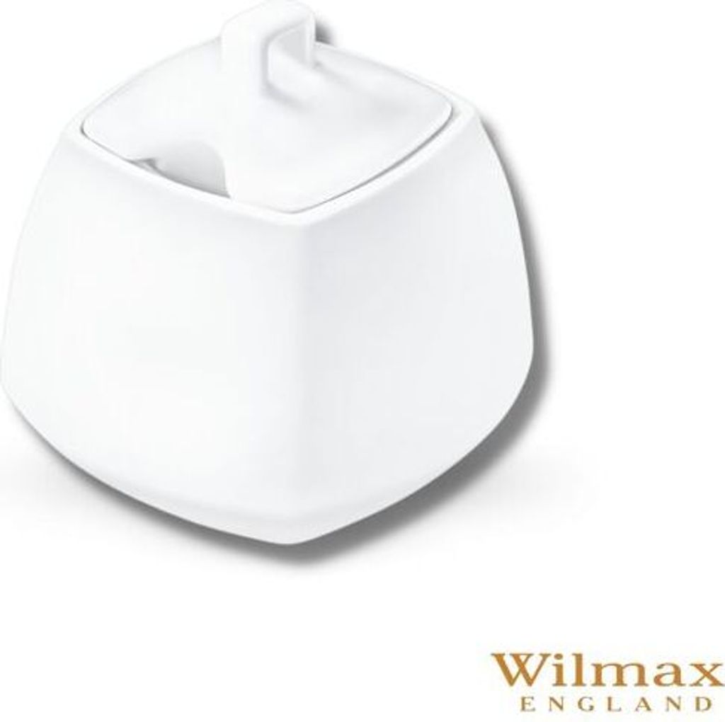 Wilmax Zuckerdose mit Deckel Weiß Porzellan Ilona Produktbild 