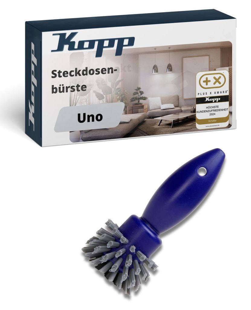 Kopp UNO Steckdosenbürste in blau/grau - Praktische & Produktbild 