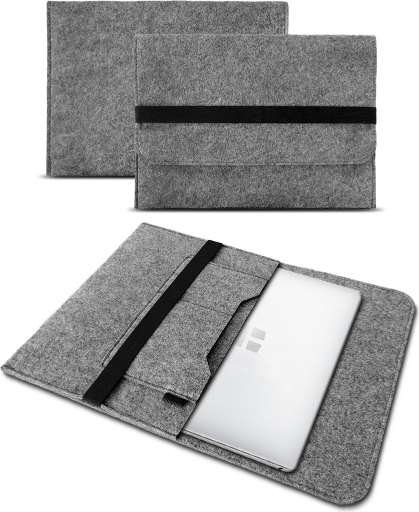Sleeve Hülle für Dell Inspiron 14 Tasche Filz Notebook 14 Zoll Case Laptop CoverFarben:Grau
