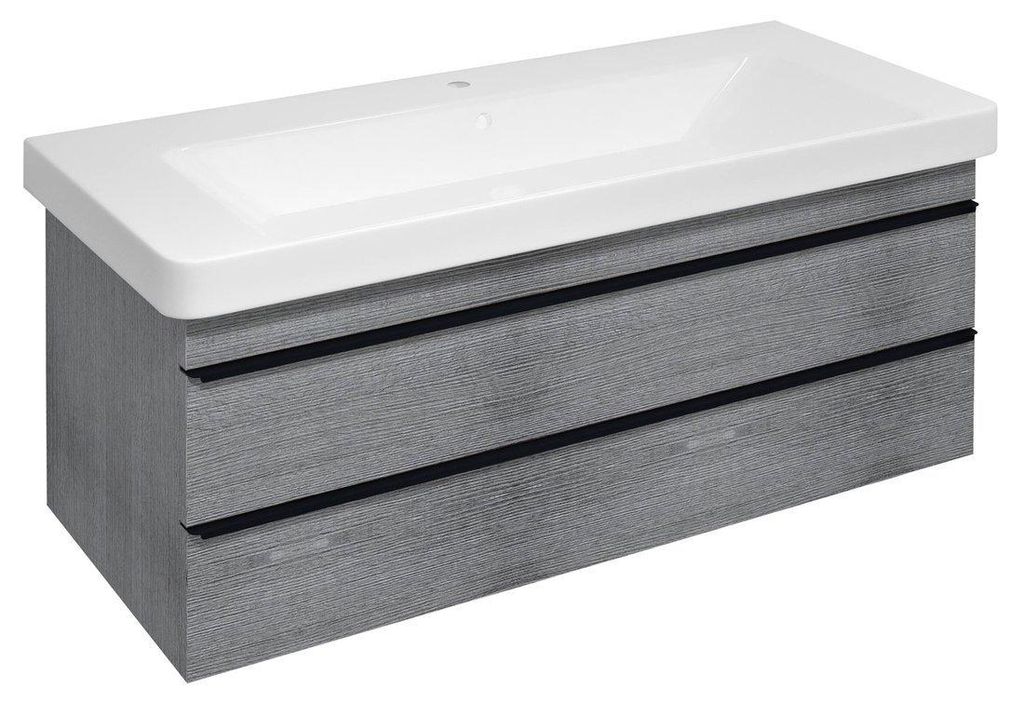 Sapho SITIA Unterschrank 101,4x50x44,2cm, 2xSchublade, Silbereiche