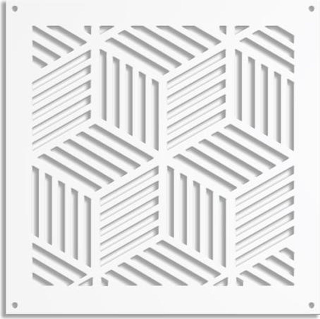 CUBIC – Perforiertes PVC–Panel – Sonnenschutz 73x73 cm weiß