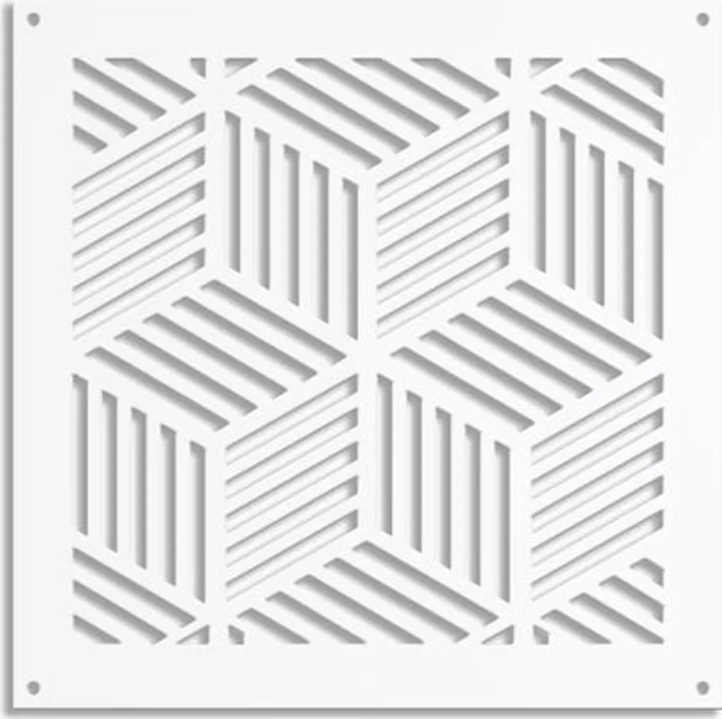 Pannello Bianco CUBIC Traforato 73x73 | Divisorio PVC Design
