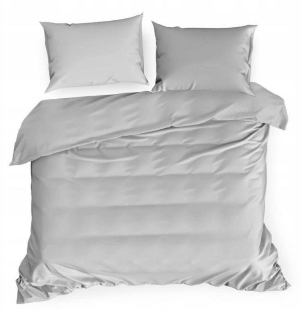 Bettwäsche-Set - Bettdecke und Kissen - Grau - 40x200+2x70x80 cm - aus Microfaser
