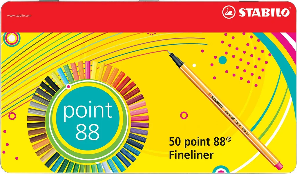 STABILO point 88 - Fineliner - Case of 6 - Assorted Colours