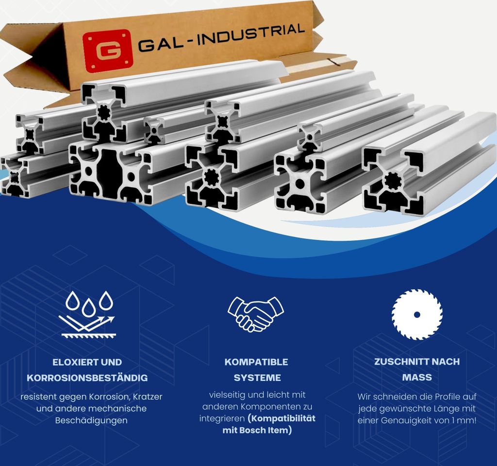 GAL-INDUSTRIAL | Konstruktionsprofil Aluminium Produktbild 