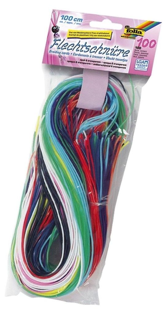 Scoubidous Standardfarben sort FOLIA 731100 1m zu 100 St. Produktbild 