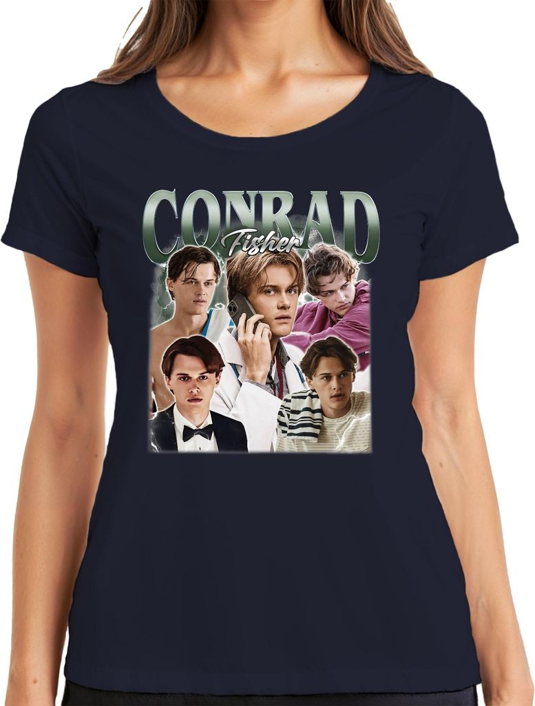 Conrad Fisher 90s Bootleg Summer I Turned Pretty Damen T-Shirt, Navy, M