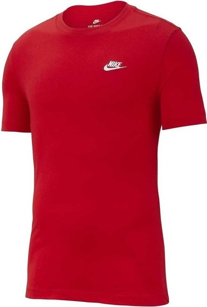 Nike Sportswear Club Herren T-Shirt, Farbe:Rot, Größe:XXL