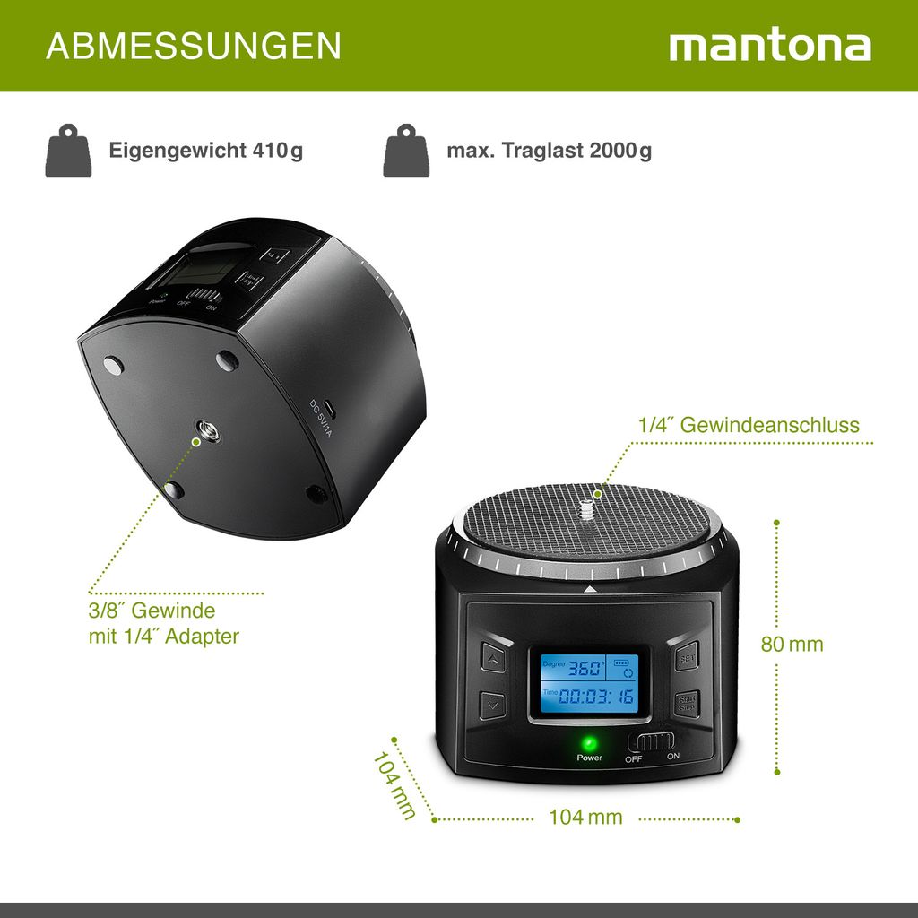 Walimex Mantona elektrická 360° panoramatická hlava, Obrázek produktu 6
