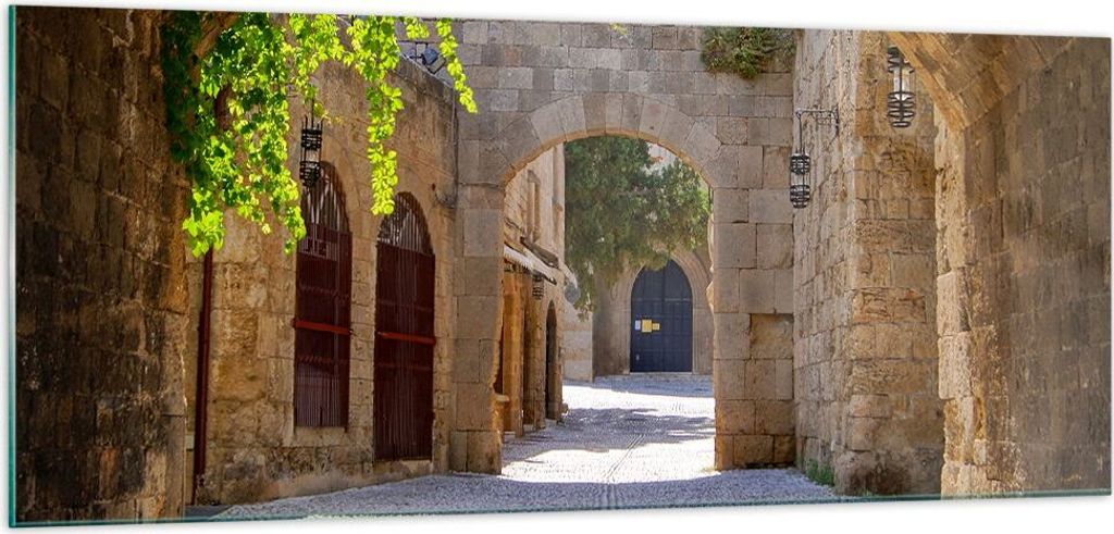 Bilder auf glas - Straße Geschichte Architektur Denkmal - 100x40cm - Glasbilder - Wandbilder - Kunstdruck - Wanddekoration aus Glas - Glas Bilder ...