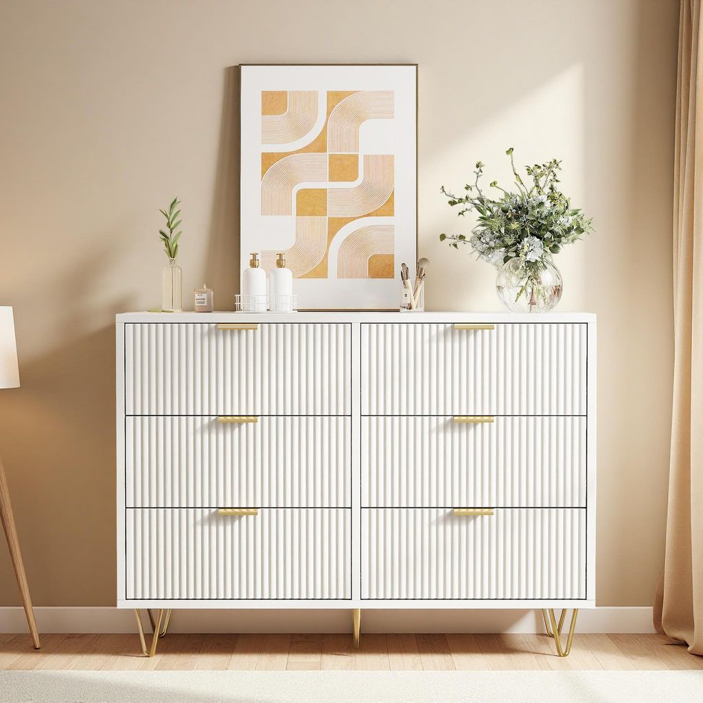 Comodino INONEFT con 6 cassetti, mobile contenitore con Immagine del prodotto 