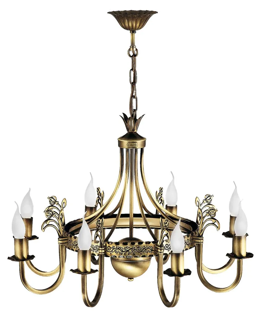 Lustre KORONA Jupiter en laiton 8xE14 68x67cm - Éclairage chic et robuste