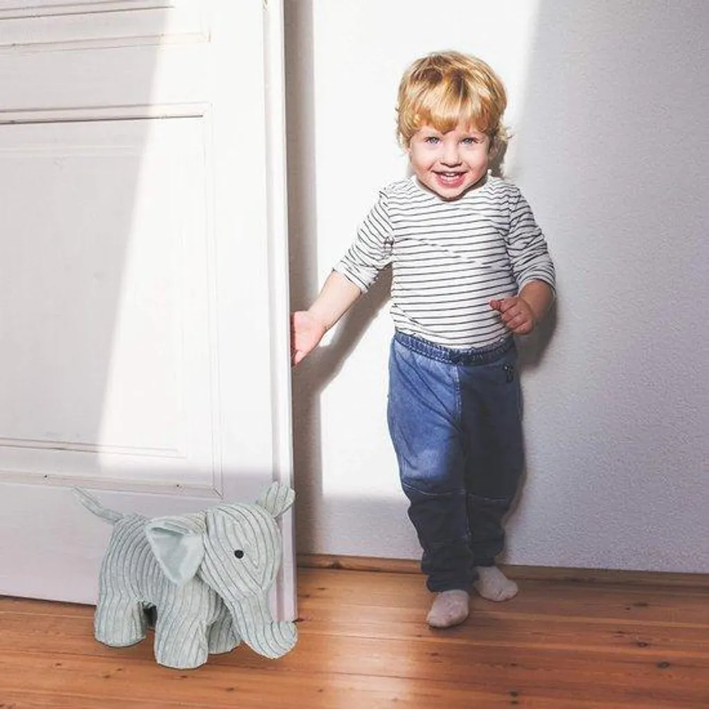 Cale-porte peluche animal 22 cm et bloque-porte lourd sable enfant