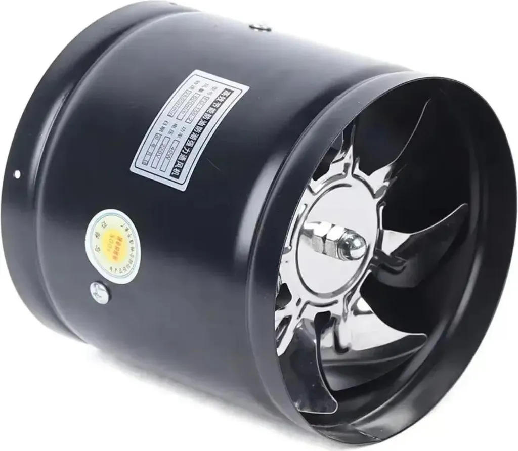 Ventilateur de conduit 150mm rotor 7 pales 600m³/h 2800tr/min noir