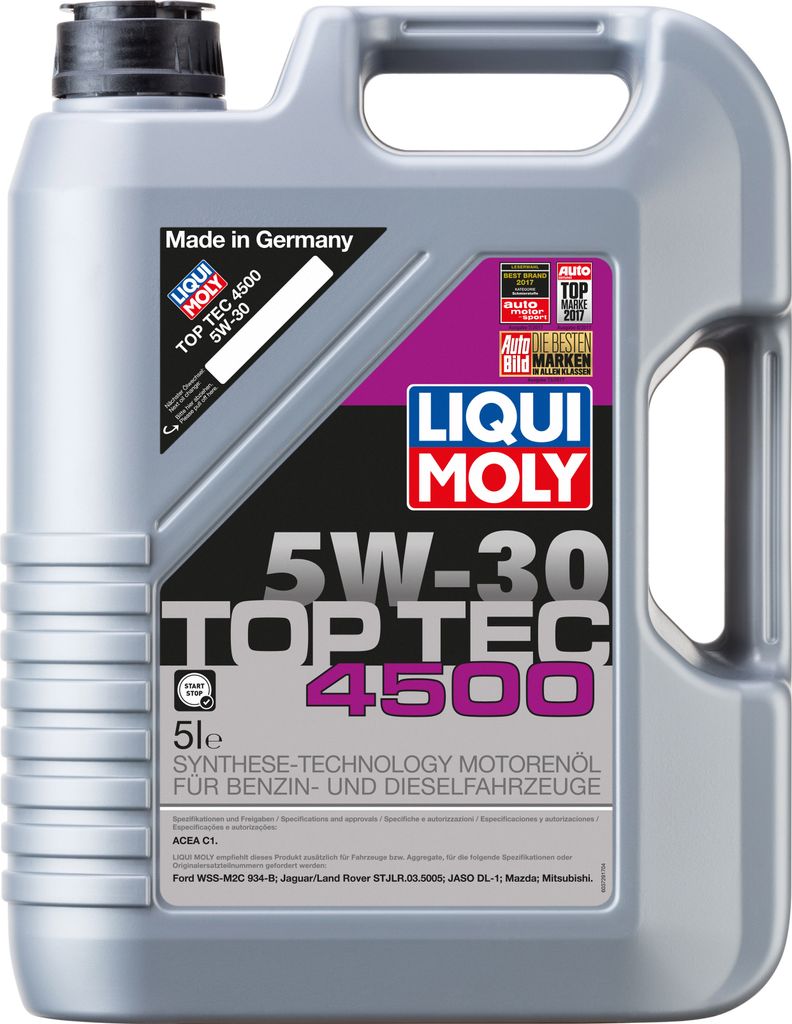 LIQUI MOLY Top Tec 4500 für 5W-30 5 Liter Motoröl Motorenöl Produktbild 