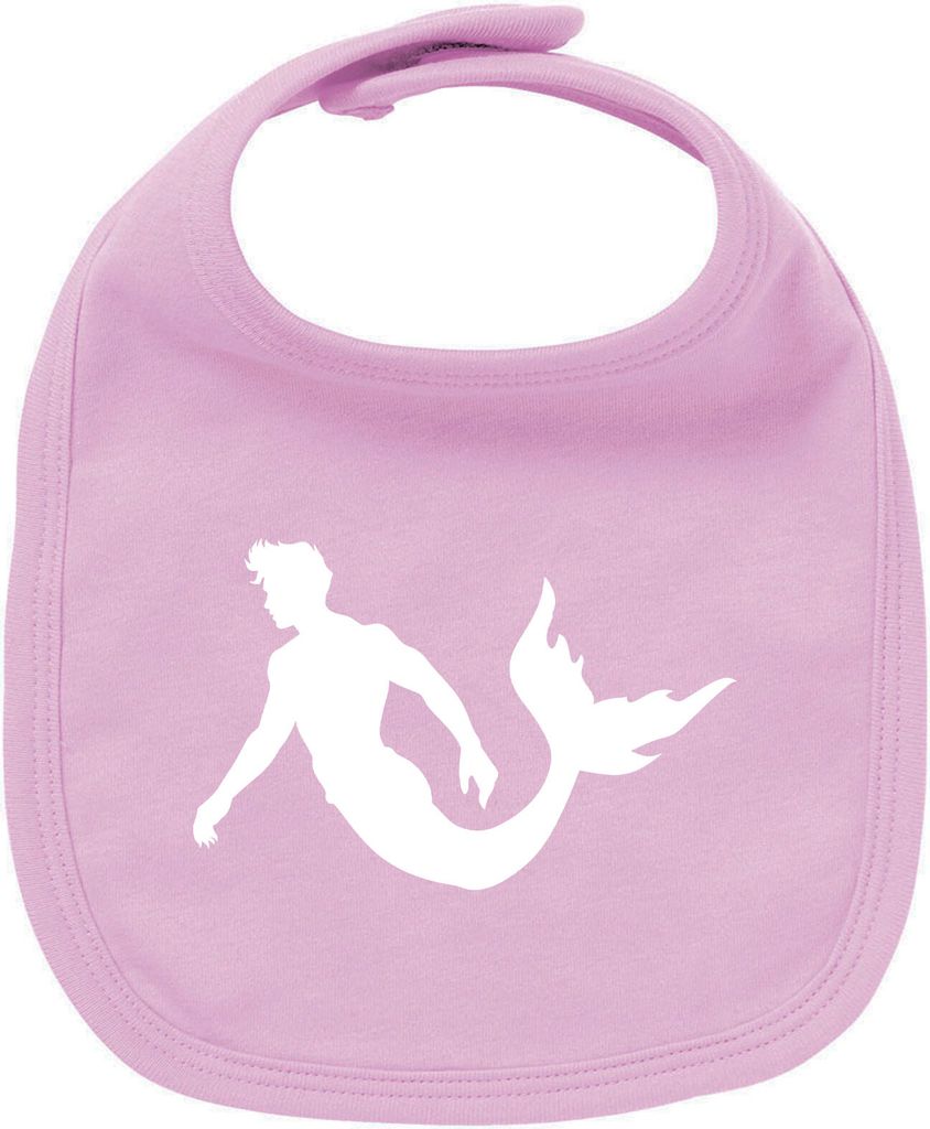 Huuraa Unisex Babylatz Meermann Silhouette Geschenk Babypink Baumwolle Meermann Mitbringsel