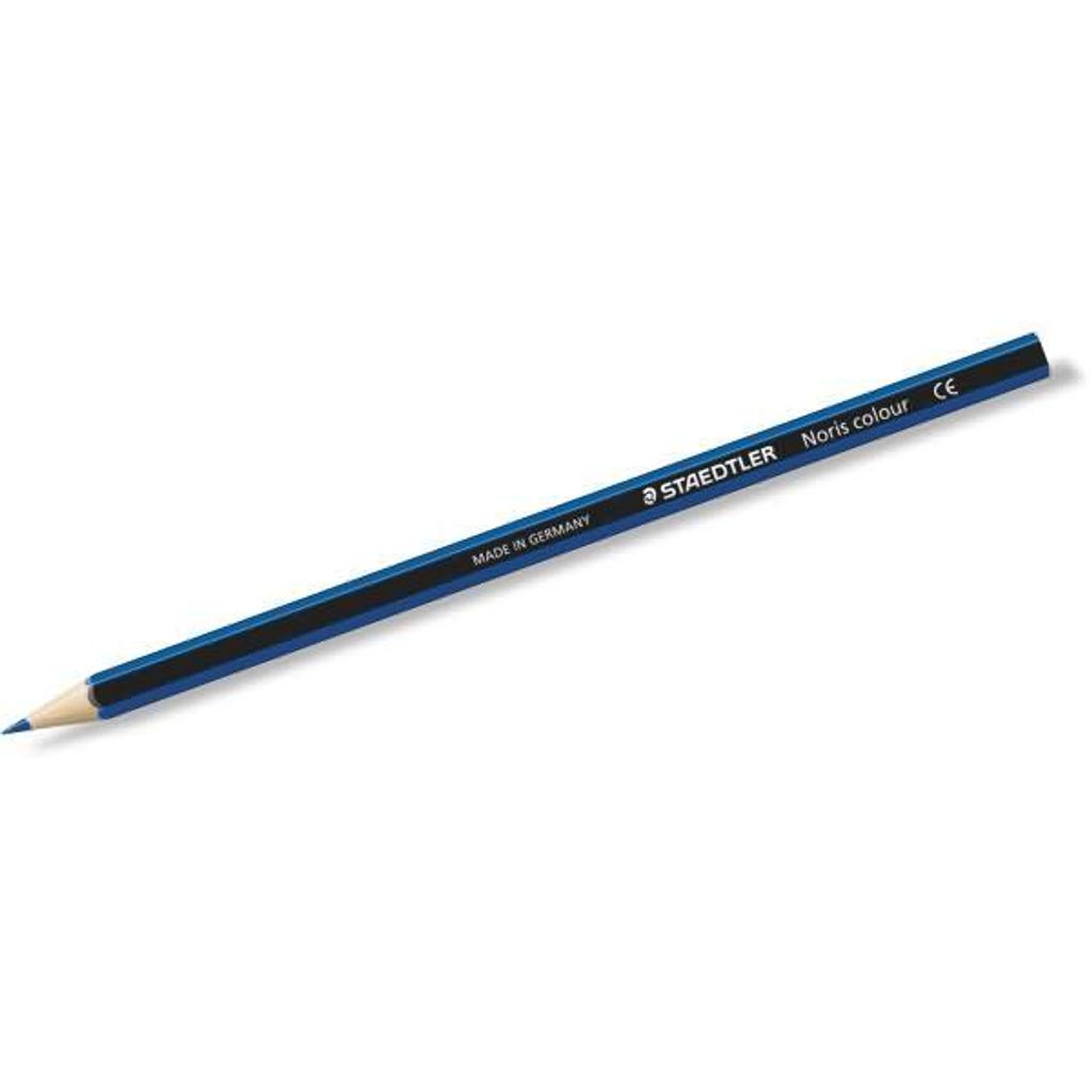 STAEDTLER Buntstift Noris colour, Minenstärke 3 mm, Härtegrad weich, Schaftform Sechskant hohe Bruchfestigkeit, blau