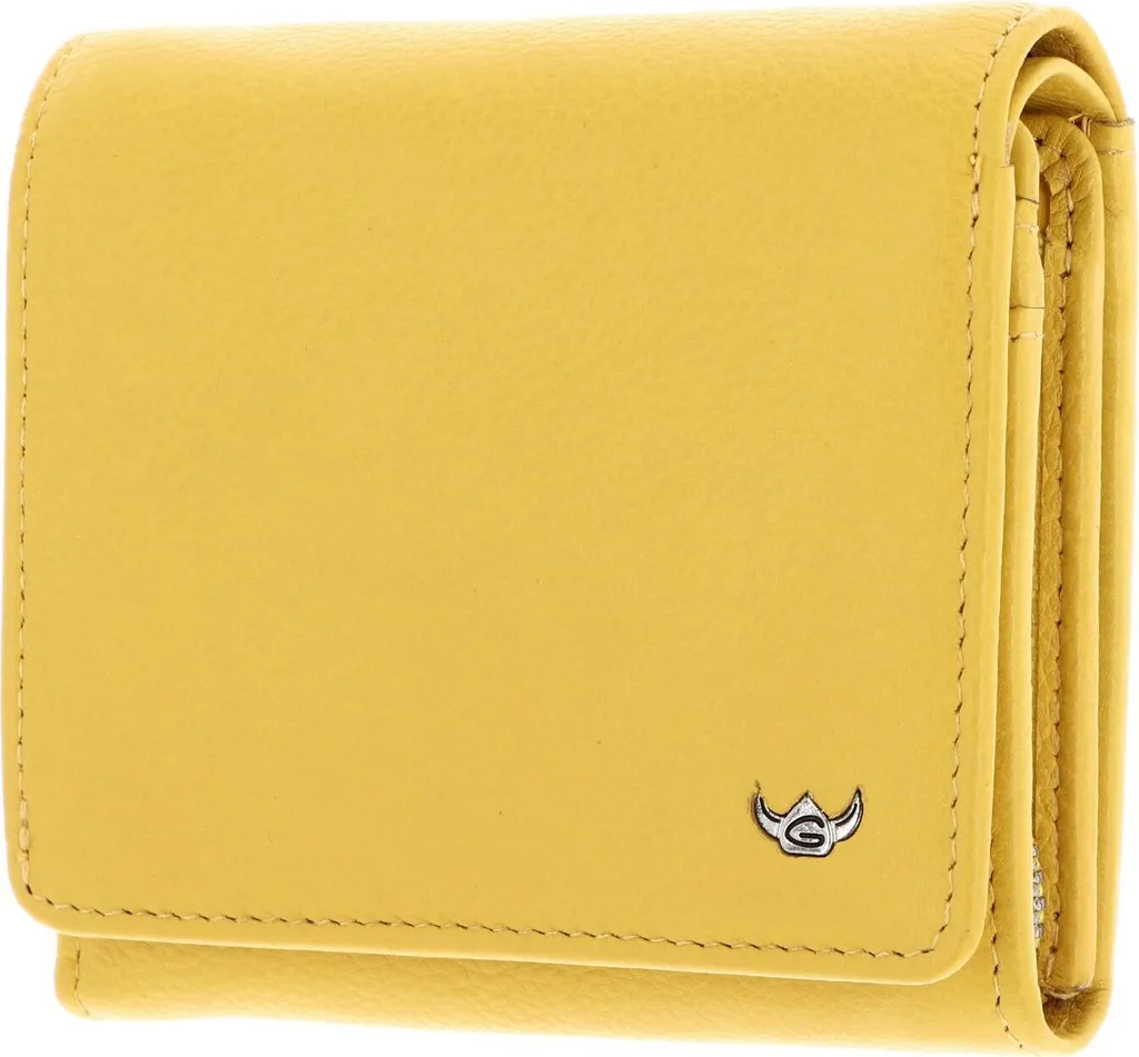 Portefeuille RFID Protect Golden Head Madrid en cuir véritable jaune
