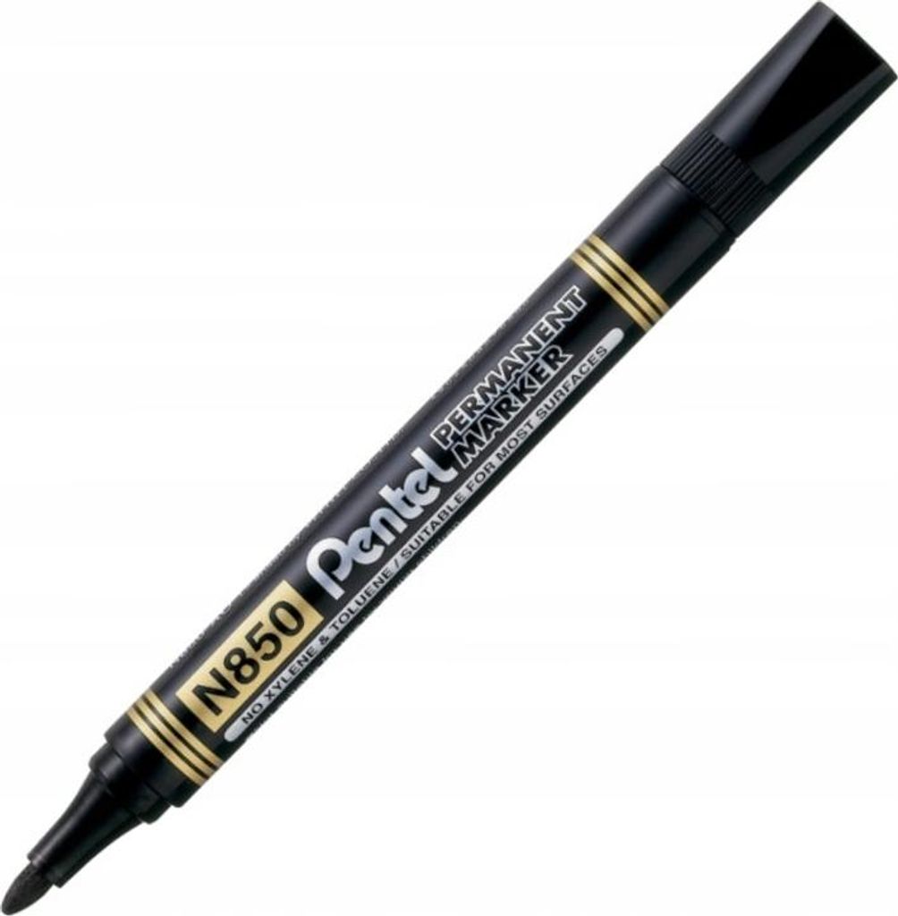 Pentel N850 Permanentmarker, rund, schwarz