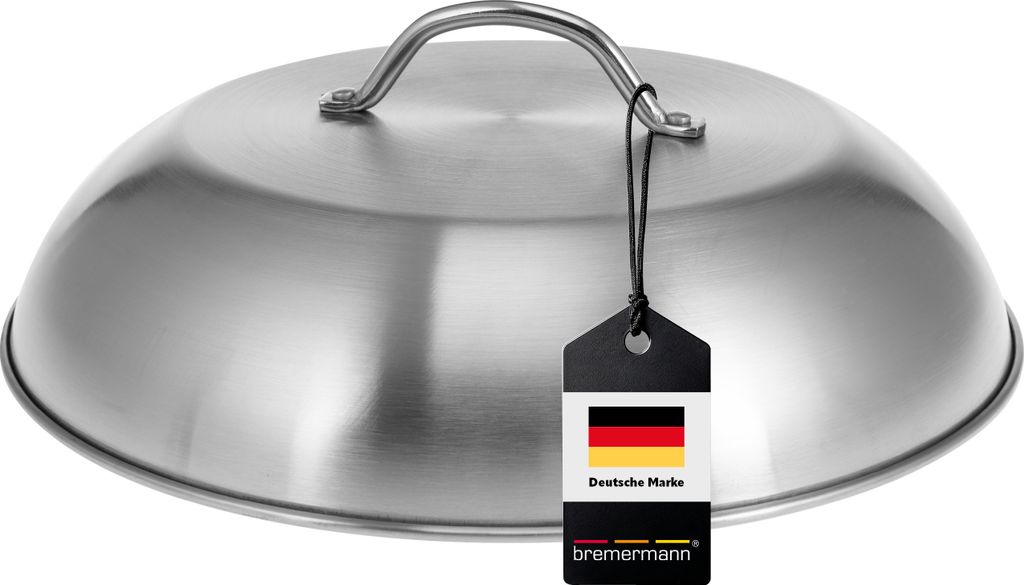 bremermann Burgerhaube 32 cm / Grillhaube Schmelzglocke Burger-Cover / Edelstahl