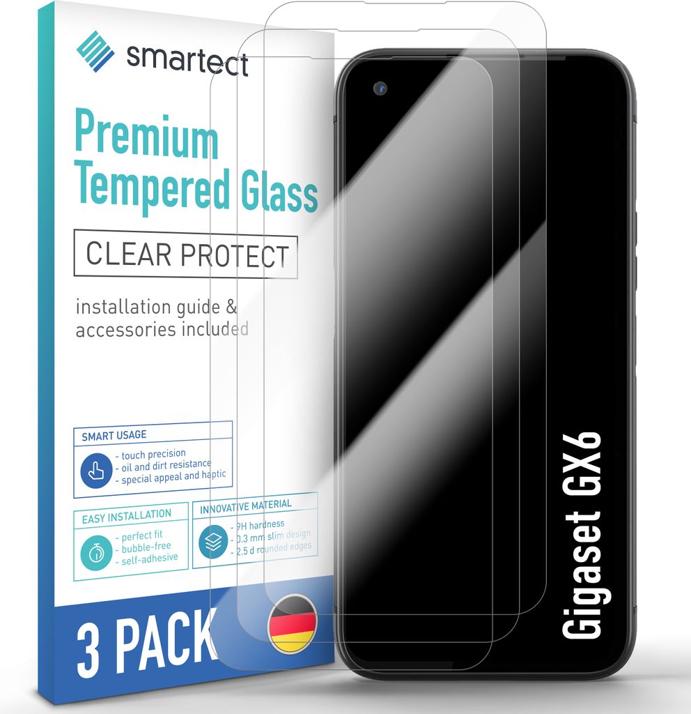 3x Schutzglas Panzerfolie Klar für Gigaset GX6 Produktbild 